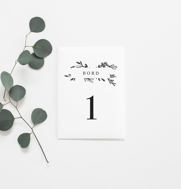 Table number - Flora