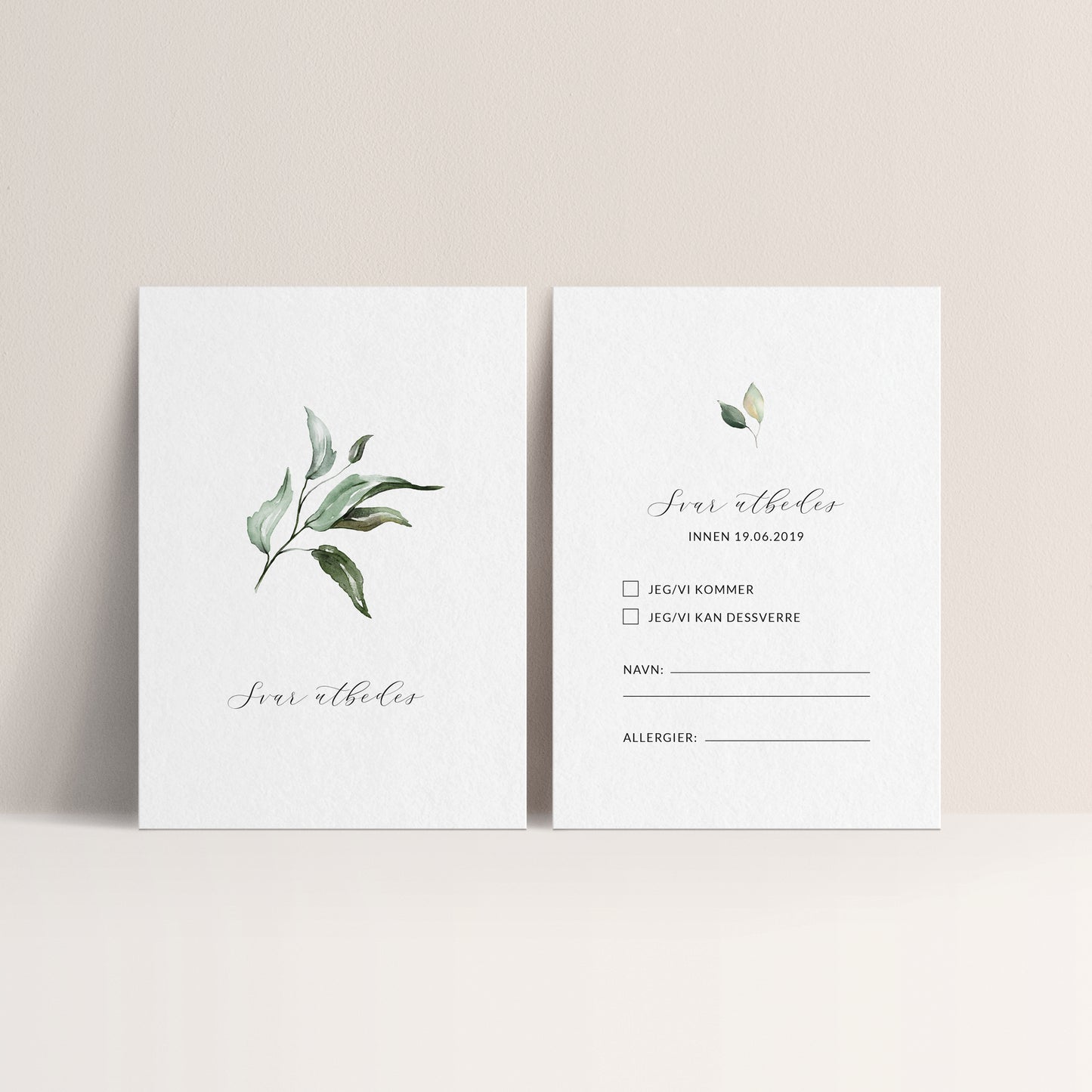 RSVP kort - Botanisk Hage