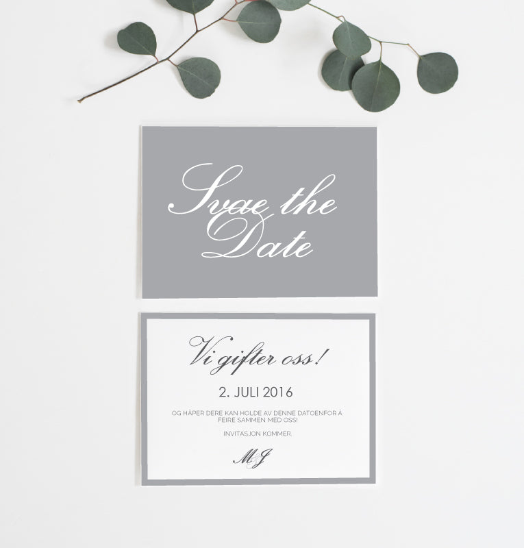 Save the Date kort - Classic Royale