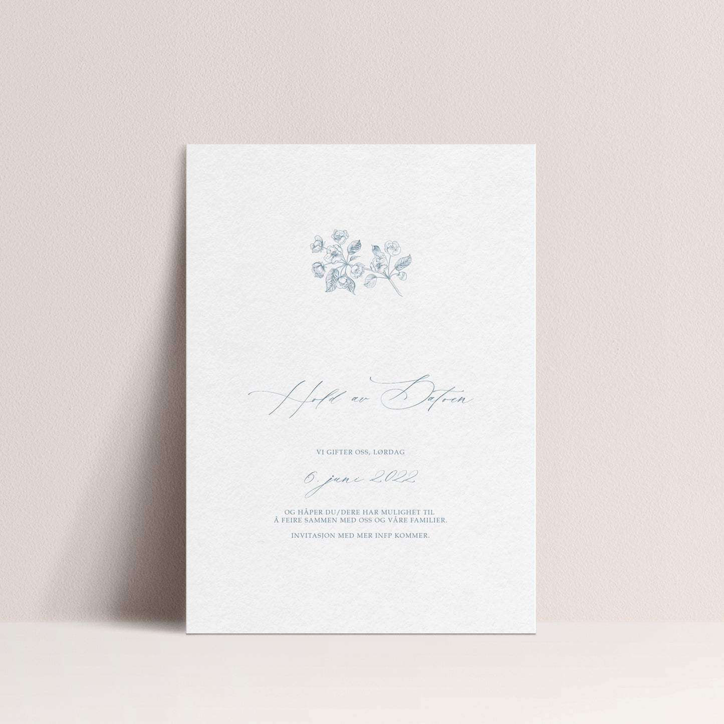 Save the Date kort - Cherry Blossom