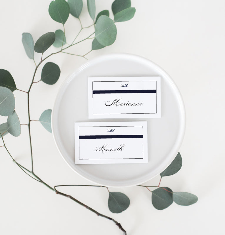 Table Card - Sophisticated Blue