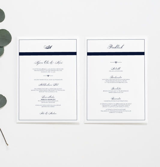 Wedding Invitations - Sophisticated Blue