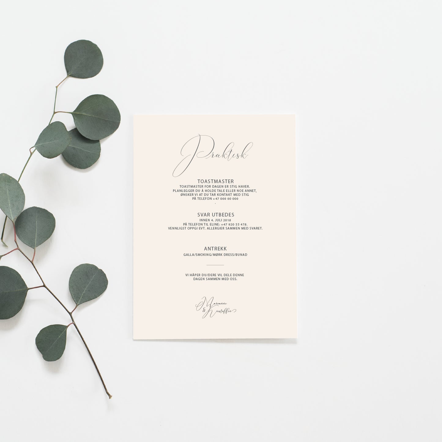 Info card, large - Chateau