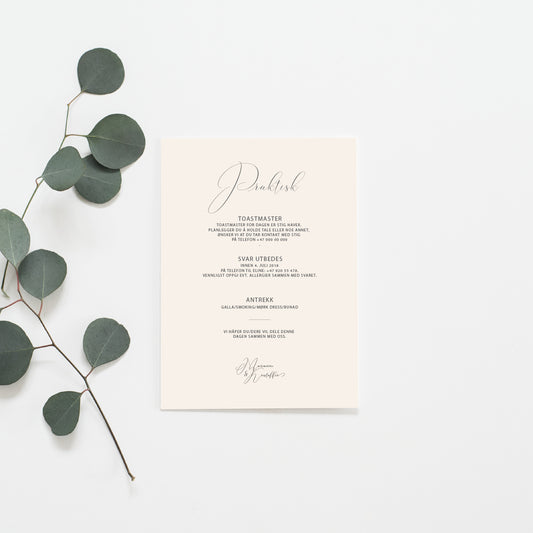 Info card, large - Chateau