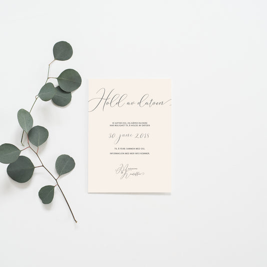Save the Date Card - Chateau