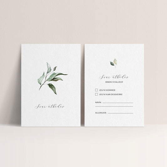 RSVP card - Botanical Garden