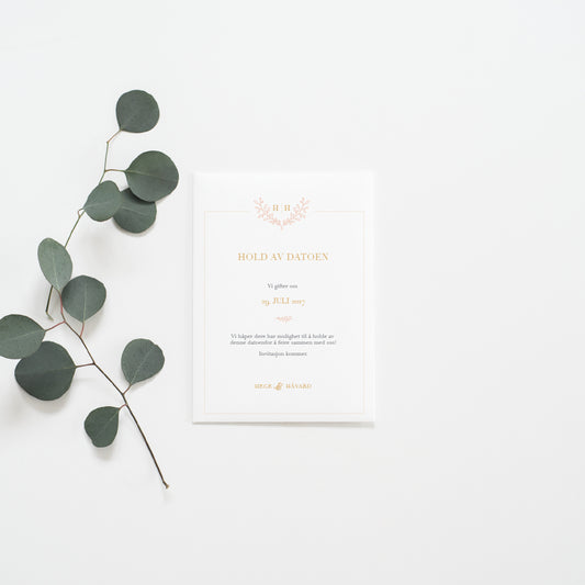 Save the Date Card - Powder